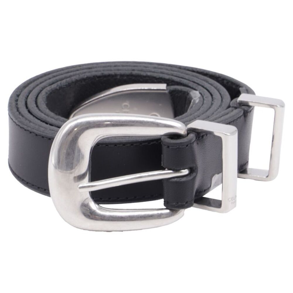 Celine 2.5cm Embellished Belt in Black Leather
